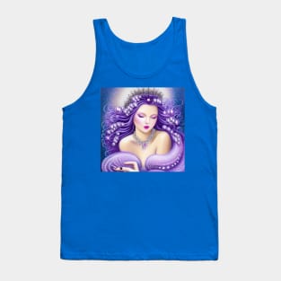 Mother Goddess in Lilac Pearls Tank Top